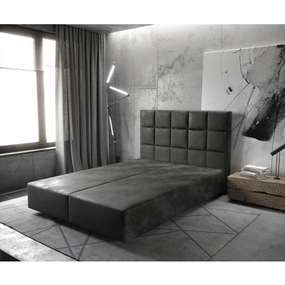 Abbildung von Boxspringgestell Dream Fine 160x200 cm Mikrofaser Anthrazit Vintage