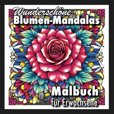 Abbildung von Blumen Mandala Malbuch für Erwachsene: Kreatives Anti Stress Ausmalbuch mit wunderschönen Mandalas zur Entspannung Erwachsene, Jugendliche &amp; Senioren