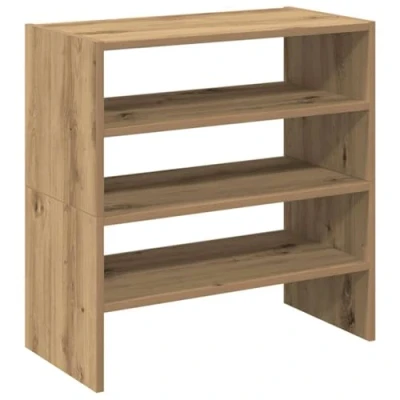 Abbildung von vidaXL Schuhregale 2 STK. Stapelbar Artisan Eiche 60x30x30,5 cm