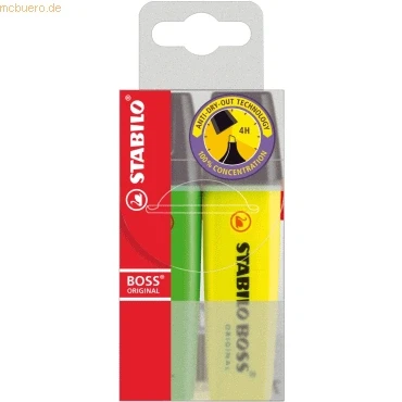 Abbildung von 10 x Stabilo Textmarker Boss Original Etui mit 2 Stiften