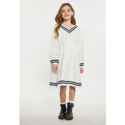 Abbildung von Dreimaster Freizeitkleid für Kinder, Größe: 122, Weiss