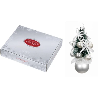 Abbildung von MAGIC by Inge Christbaumschmuck &quot;Frosty Silver&quot;, (Set, 3 tlg.), Bäumchen