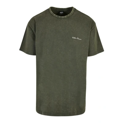 Abbildung von Urban Classics Small Embroidery Tshirt basic, Herren, Größe: Small, Bottlegreen