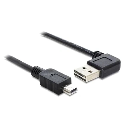 Abbildung von Delock Kabel EASY USB 2.0 A 90 Grad gewinkelt &gt; Mini 2m