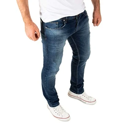 Abbildung von WOTEGA Justin Slim Fit Herren Jeans Hosen Stretch Jeanshose Männer Stretchjeans Herrenhosen, Dunkelblau (Insignia Blue 194028), W40/L32