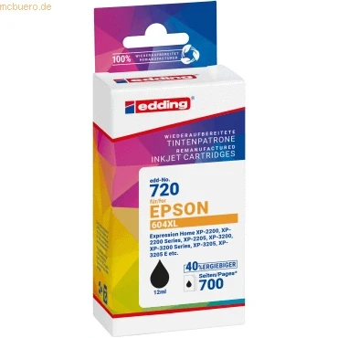 Abbildung von Epson Tintenpatrone 18 720 wie 604XL schwarz
