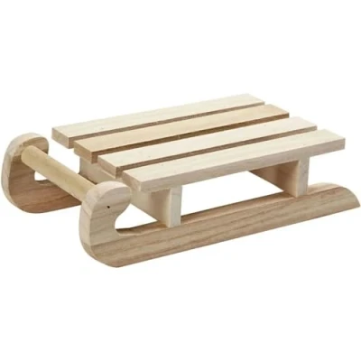 Abbildung von Holzschlitten