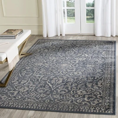 Abbildung von SAFAVIEH Traditionell Teppich für Wohnzimmer, Esszimmer, Schlafzimmer Vintage Collection, Kurzer Flor, Blau und Hellgrau, 160 X 229 cm