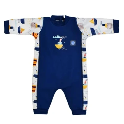 Abbildung von Splash About Warm in One Baby Erwärmen Wetsuit, Tug Boats, 3 6 Monate