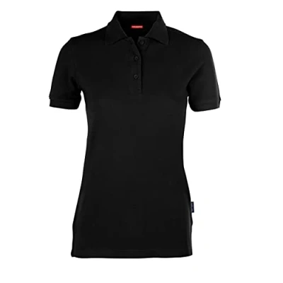 Abbildung von HRM Damen Heavy Performance Polo, schwarz, Gr. 2XL I Premium Polo Shirt Basic Polohemd bis 60C waschbar Hochwertige &amp; nachhaltige Oberteile Workwear