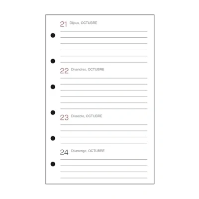 Abbildung von Miquelrius Umfassender Jahreskalender 2024, Wochenansicht, Größe Caddy 80 x 120 mm, Katalanisch, Portugiesisch und Englisch