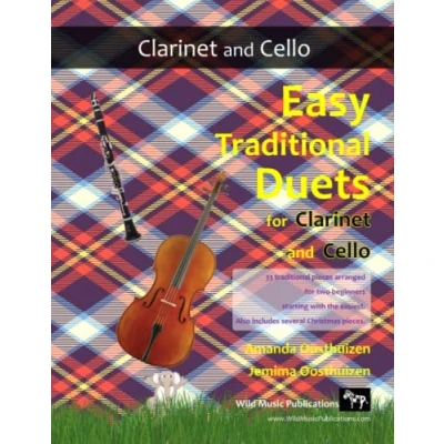 Abbildung von Easy Traditional Duets for clarinet and Cello: 33 Melodies from around the world arranged especially beginner cello ... All below break, in first position.