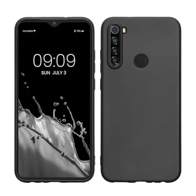 Abbildung von kwmobile Case kompatibel mit Xiaomi Redmi Note 8 (2019/2021) Hülle Schutzhülle aus Silikon metallisch schimmernd Handyhülle Metallic Grau