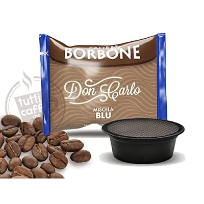 Abbildung von Caffè Borbone Don Carlo Blaue Blend 50 Kapseln Kompatibel mit Lavazza®* A Modo Mio®* Haushalts Espressomaschinen