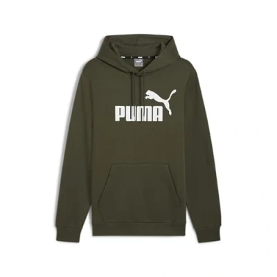 Abbildung von Puma Essentials BIG LOGO Kapuzenpullover, Herren, Größe: Medium, Dark olive