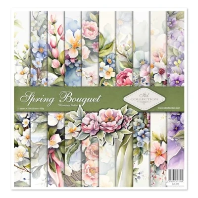 Abbildung von ITD Collection scrapbooking package 12x12 inches, paper, decorative decoupage, card making, paper size 310x320mm (SLS 075 Spring Bouquet)