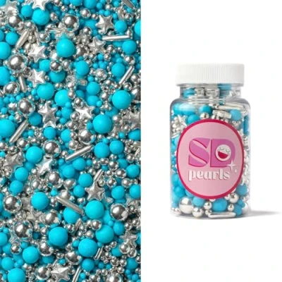 Abbildung von SD Pearls Zuckerstreusel,Bunter Streuselmix,Streudekor für Torten,Cupcakes,Zuckerwatte,Cake Pops und Desserts Zuckerstreusel Babypartys,Kindergeburtstagsfeiern (Mix „It is a Boy“, 100g)