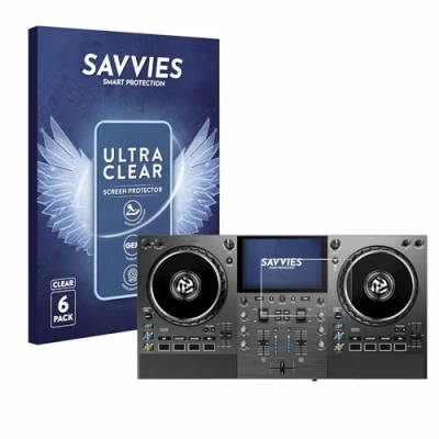Abbildung von Savvies 6 Stück Schutzfolie für Numark Mixstream Pro Go Displayschutz Folie Ultra Transparent