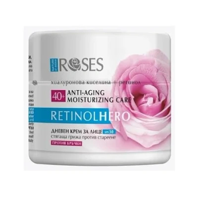 Abbildung von New Roses Retinol Hero Anti Aging Face and Neck Cream SPF30 with Retinol, Hyaluronic Acid Rose Water 40+