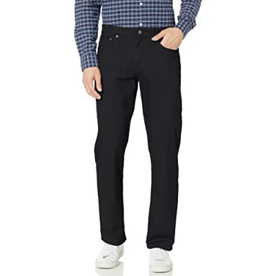 Abbildung von Amazon Essentials Herren 5 Pocket Stretch Twillhose, Bequeme Passform, Schwarz, 42W / 28L
