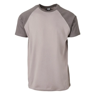 Abbildung von Urban Classics Raglan Contrast Tshirt print, Herren, Größe: 2XL, Grey/khaki