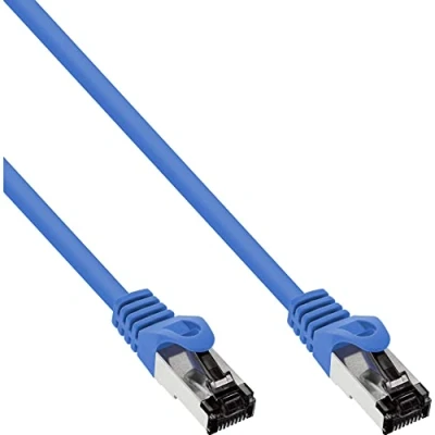 Abbildung von InLine® Patchkabel, S/FTP (PiMf), Cat.8.1, 2000MHz, halogenfrei, Kupfer, blau, 0,5m