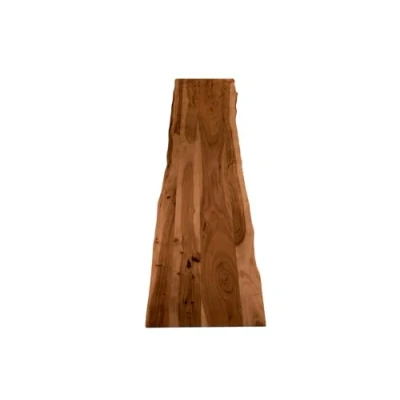 Abbildung von SAM Holzplatte 200x40 cm Curtis, Tischplatte aus Akazienholz massiv + nussbaumfarben, Baumkanten Platte für Heimwerker, geeignet Arbeitsplatten, Tische &amp; Fensterbretter
