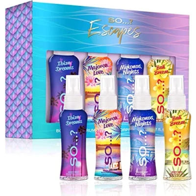 Abbildung von So…? Summer Escapes Damen Geschenkset Bündeln, Duftendes Körperspray (4x50ml)