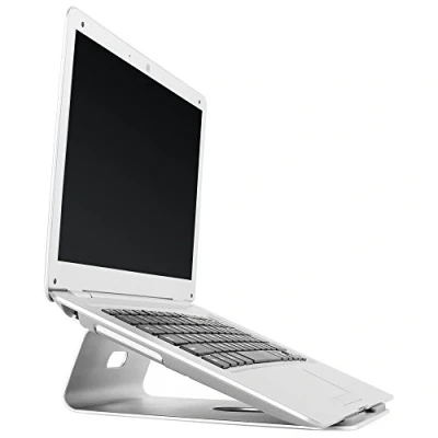 Abbildung von RICOO Alu Laptopständer für MacBook Ständer Air Pro Stand MTS 01 Ergonomisch Mischpultständer Kochbuchhalter Tablethalterung Notebookständer Kühlung / 11&quot;/28cm 15&quot;/38cm Zoll/Aluminium Silber Grau