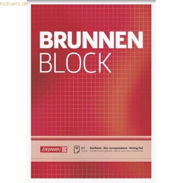Abbildung von Brunnen Briefblock / Schreibblock Der Block (A5, kariert, 50 Blatt, 70 g/m²)