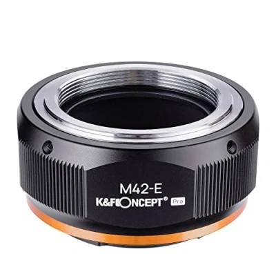 Abbildung von K&amp;F Concept M10105 M42 NEX Hochpräziser Objektivadapter, Sekundäre Oxidation Adapter Ring, Sony Adapter, Objektiv Adapterring für auf E Mount Kamera