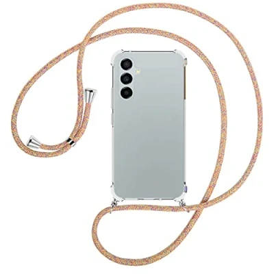 Abbildung von mtb more energy® Handykette kompatibel mit Samsung Galaxy A54 5G Rainbow Smartphone Hülle zum Umhängen Anti Shock Full TPU Case