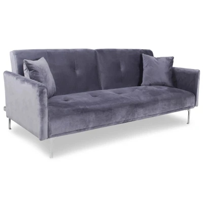 Abbildung von Menzzo Sofa Carla Samt grau 191