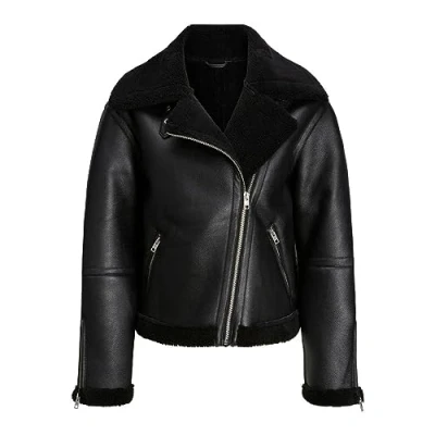 Abbildung von JJXX Aviator Kunstlederjacke, Damen, Größe: Small, Black