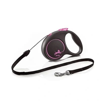 Abbildung von Flexi Black Design Seil S 5 m Hundeleine Rosa&amp;Schwarz...