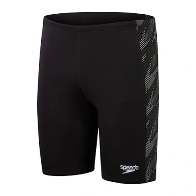 Abbildung von Speedo MENS Hyperboom Panel Jammer Badehose Pants, Herren, Größe: 2, Black/usa charcoal/white