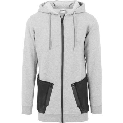 Abbildung von Urban Classics Sweatjacke, Herren, Größe: Small, Grey/black