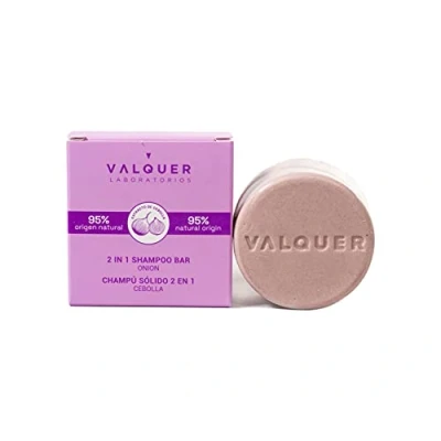 Abbildung von Valquer Laboratorios 2 in 1 solid Shampoo (shampoo and conditioner) 95% natural ingredients All hair types Vegan Organic 70 Gr