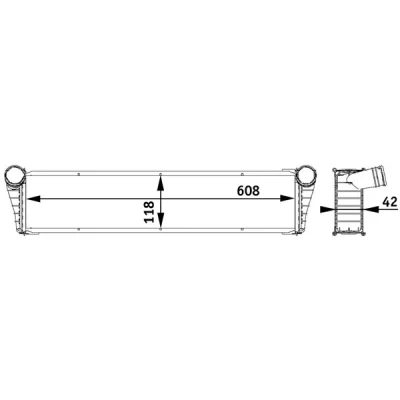 Abbildung von MAHLE ORIGINAL CR 778 000P Kühler, Motorkühlung für Fahrzeuge mit/ohne Klimaanlage 608 118 42 Kühlrippen gelötet PORSCHE: 911 Cabrio, Coupe