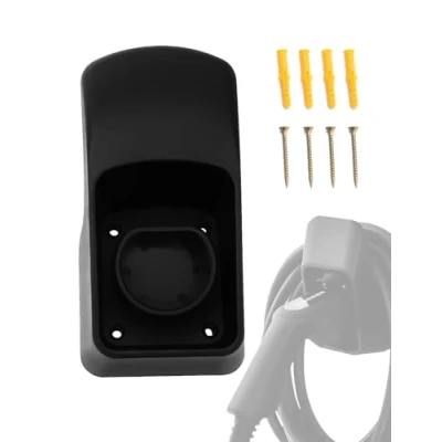 Abbildung von Madlife Garage Ladekabel Typ 2 Wandhalterung,Wallbox Kabelhalterung für EV IEC 62196 Stecker,Wandhalter Elektroauto, ABS Halterungtyp Wandhalterung mit