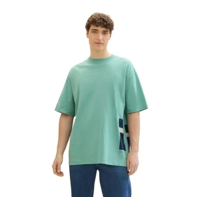Abbildung von TOM TAILOR Denim Herren T Shirt mit Print, 10978 Bleeched Green, XL