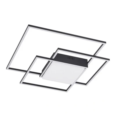 Abbildung von Lindby LED Deckenleuchte Nelinka, 60 cm, schwarz, Aluminium