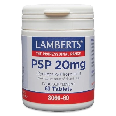 Abbildung von Lamberts Healthcare Ltd. P5P 20mg (Pyridoxal 5 Phosphate) 60 Tabletten (vegan)