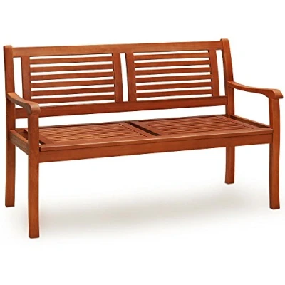 Abbildung von Casaria Gartenbank, Wetterfest Eukalyptus Holz FSC® 120x60x90cm 320kg Belastbarkeit