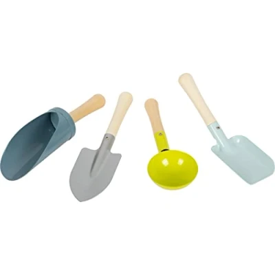 Abbildung von Small Foot Spielzeug Gartenset Handschaufel Set kompakt, (packung, 4 tlg., 4er set), bestens ausgestattet für spannende Abenteuer im Garten
