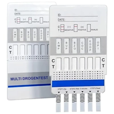 Abbildung von One+Step Multi Drogentest Schnelltest für 10 Drogenarten 5 St