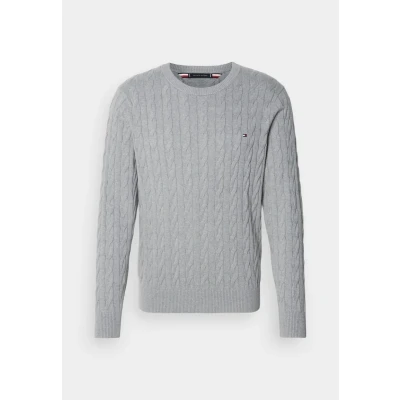 Abbildung von Tommy Hilfiger Classic CREW NECK Strickpullover, Herren, Größe: XL, Grau
