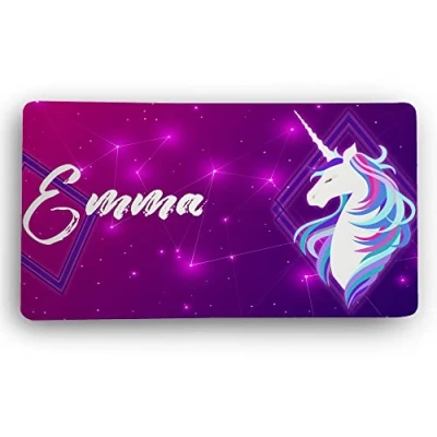 Abbildung von Schreibtischunterlage EinhornCustom Mousepad. Gaming Mauspad. Schreibtischunterlage. 600 * 350 2mm. Unterseite aus rutschfestem Gummi. Einhorn