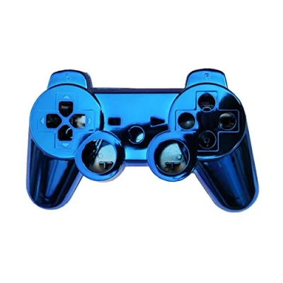 Abbildung von OSTENT Full Controller Shell Gehäuse Button Kit kompatibel für Sony PS3 Bluetooth Farbe Blau