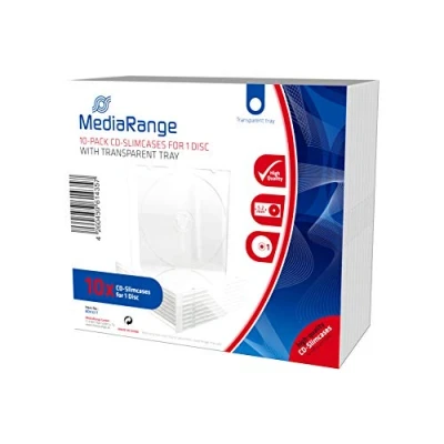 Abbildung von MediaRange BOX32 T, Schmuckschatulle, 1 Disks, Transparent, Kunststoff, 140 mm, 5,2 mm